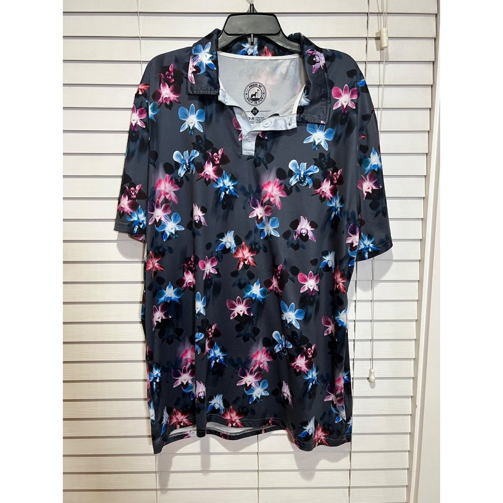 Proud 90 Floral Polo Shirt - Size XXL